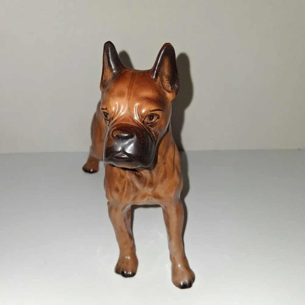 Vintage Boxer Dog Figurine Porcelain Ceramic Figure Japan - Picture 2 of 7